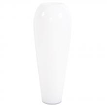  93065 - Hand Blown White Glass Oversized Vase - Large