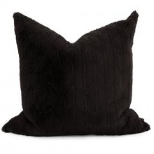  3-1090 - 24" x 24" Angora Ebony Pillow - Poly Insert