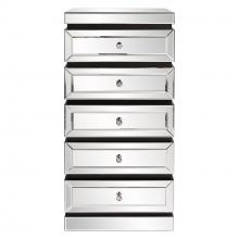  99063 - 5-Tiered Mirrored Tower with Drawers