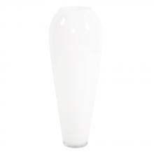  93064 - Hand Blown White Glass Oversized Vase - Small