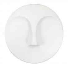  34146 - Matte White Round Face Wall Sculpture