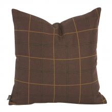  2-1010 - 20" x 20" Pillow Oxford Chocolate - Poly Insert