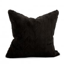  2-1090 - 20" x 20" Angora Ebony Pillow - Poly Insert