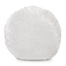  R18-1123 - 18" Round Pillow Amaron Bone Crushed Velvet