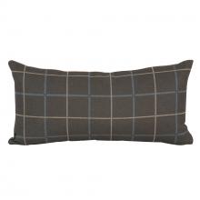  4-1008F - Kidney Pillow Oxford Slate - Down Insert