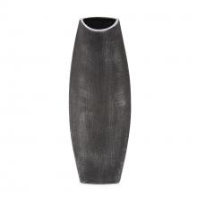  89123 - Textured Black Free Formed Ceramic Vase, Tall