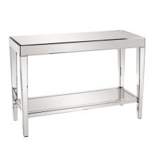  11096 - Mirrored Console Table with a Bottom Shelf