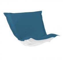  Q300-298P - Puff Chair Cushion Seascape Turquoise Cushion and Cover