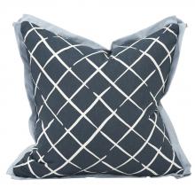  2-664 - 20" x 20" Pillow Cove End Indigo - Poly Insert