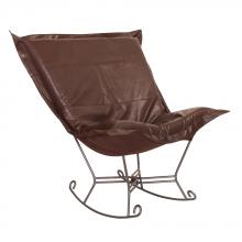  600-192 - Scroll Puff Rocker Avanti Pecan Titanium Frame