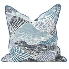  2-667 - 20" x 20" Pillow Windsor Park Ocean - Poly Insert