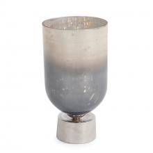  51100 - Round Grotto Glass Footed Vase - Small