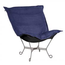  500-972 - Scroll Puff Chair Bella Royal Titanium Frame