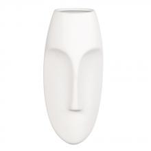  34114 - Matte White Face Wall Sculpture