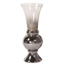  93010 - Smokey Glass Fluted Small Vase