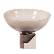  51331 - Ombre Glass Bowl on Square Aluminum Base