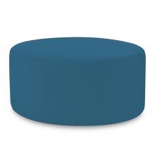  QC132-298 - Universal Round Ottoman Cover Seascape Turquoise (Cover Only)