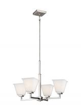  3113704EN3-962 - Ellis Harper transitional 4-light indoor dimmable ceiling chandelier pendant light in brushed nickel