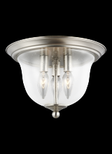  7514503EN-962 - Belton transitional 3-light LED indoor dimmable ceiling flush mount in brushed nickel silver finish