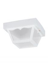  7567EN3-15 - Outdoor Ceiling traditional 1-light LED outdoor exterior ceiling flush mount in white finish with cl