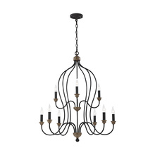  F2999/9DWZ/WO - Nine Light Chandelier