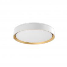  FM43916-WH/GD-5CCT - Essex 16-in White/Gold LED Flush Mount