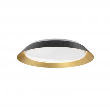  FM43419-BK/GD-5CCT - Jasper 19-in Black/Gold LED Flush Mount