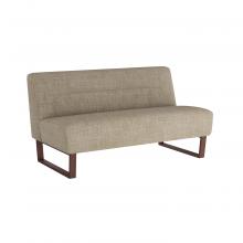 Arteriors Home FTU02 - Valeswood Settee Pebble Linen Dark Walnut