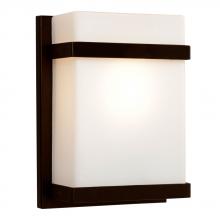  215580BZ-113EB - Wall Sconce - in Bronze finish with Satin White Glass (Suitable for Indoor or Outdoor Use)