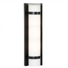  215661BZ - 2-Light Outdoor/Indoor Wall Sconce - Bronze with Satin White Cylinder Glass