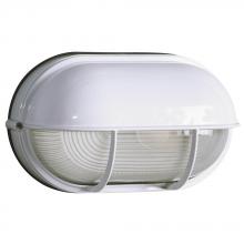  305562WH - Cast Aluminum Marine Light with Hood - White w/ Frosted Glass