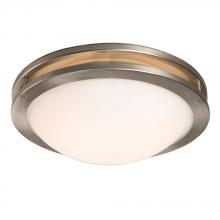  L601321BN010A1 - LED Flush Mount Ceiling Light - in Brushed Nickel finish with Frosted White Glass