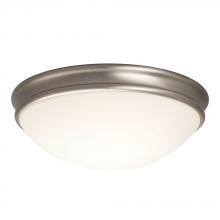  613335BN-213EB - Flush Mount Ceiling Light - in Brushed Nickel finish with White Glass