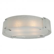  L615044CH016A1 - LED Flush Mount Ceiling Light - in Polished Chrome finish with Frosted Textured Glass