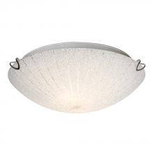  L621573CH016A1 - LED Flush Mount Ceiling Light - in Polished Chrome finish with Patterned White Sugar Glass