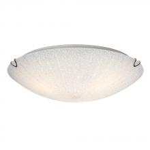  L621574CH016A1 - LED Flush Mount Ceiling Light - in Polished Chrome finish with Patterned White Sugar Glass