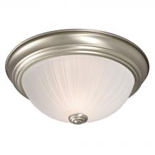  625021PT PL13 - Flush Mount Ceiling Light - in Pewter finish with Frosted Melon Glass