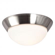  ES626101BN - Flush Mount Ceiling Light - in Brushed Nickel finish with White Glass