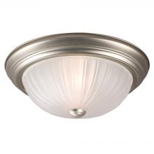  L635022PT010A1 - LED Flush Mount Ceiling Light - in Pewter finish with Frosted Melon Glass