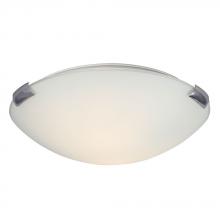  680412CH/WH-113NPF - Flush Mount Ceiling Light - in Polished Chrome finish with White Glass