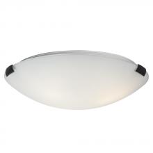  680416ORB/WH - 16" Flush Mount Ceiling Light - Oil Rubbed Bronze Clips with White Glass