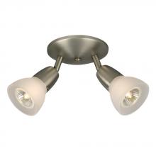  753602BN/FR - Two Light Halogen Monopoint - Brushed Nickel w/ Frosted Glass