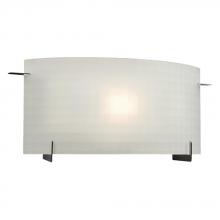  790501PTR - Single Light Vanity - Pewter w/ Frosted Checkered Glass