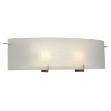  790505PT-218EB - 2-Light Bath & Vanity Light - in Pewter finish with Frosted Checkered Glass