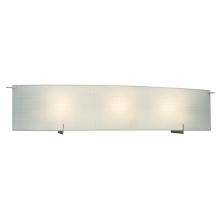  790517PTR - Three Light Vanity - Pewter w/ Frosted Linen Glass