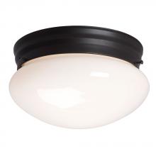  810210ORB-113NPF - Utility Flush Mount Ceiling Light - in Oil Rubbed Bronze finish with White Glass