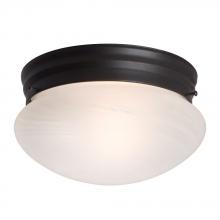  810310ORB-213NPF - Utility Flush Mount Ceiling Light - in Oil Rubbed Bronze finish with Marbled Glass