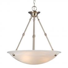  ES815120BN - Pendant - in Brushed Nickel finish with Marbled Glass