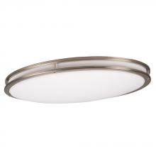  L950064BN044A1 - LED Oval Flush Mount Ceiling Light - in Brushed Nickel finish with White Acrylic Lens (120V MPF, Ele