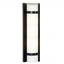  ES215661BZ - Wall Sconce - in Bronze finish with Satin White Glass (Suitable for Indoor or Outdoor Use)